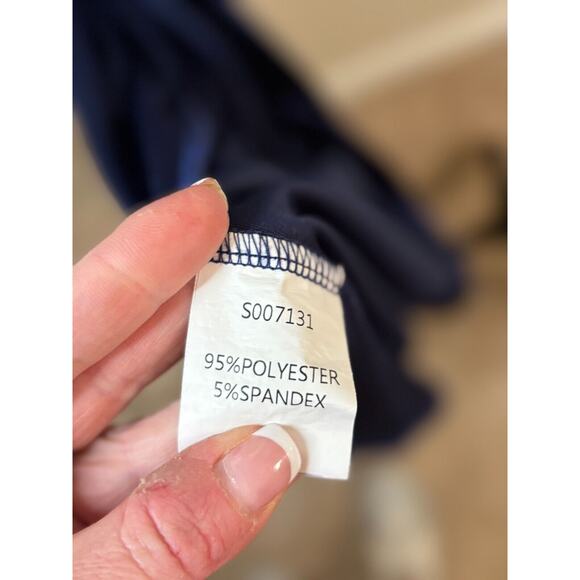 Showpo Loving Blind Midi Dress - Draped Thigh Split Dress in navy velvet 8 - Picture 4 of 6